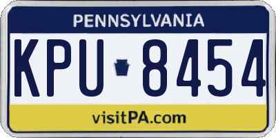 PA license plate KPU8454
