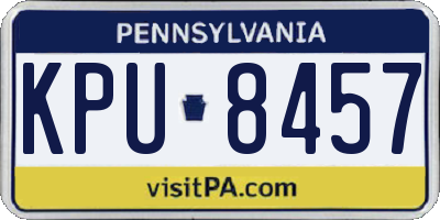PA license plate KPU8457