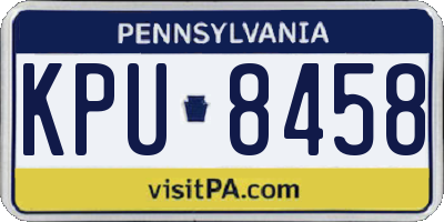 PA license plate KPU8458