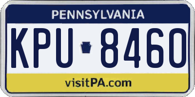 PA license plate KPU8460