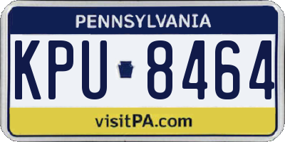 PA license plate KPU8464