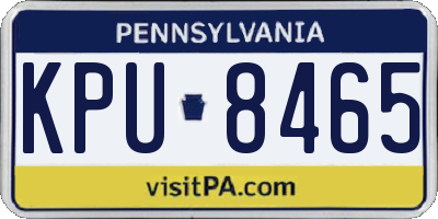 PA license plate KPU8465
