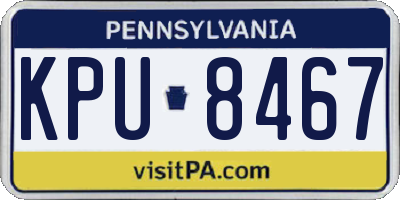 PA license plate KPU8467