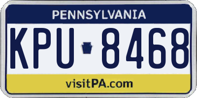 PA license plate KPU8468