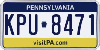 PA license plate KPU8471