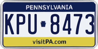 PA license plate KPU8473
