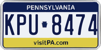PA license plate KPU8474