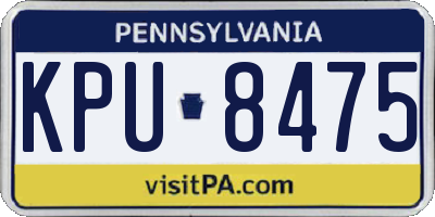 PA license plate KPU8475