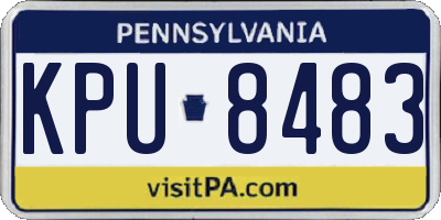 PA license plate KPU8483