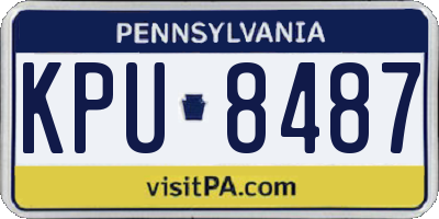 PA license plate KPU8487