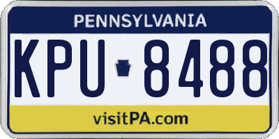 PA license plate KPU8488