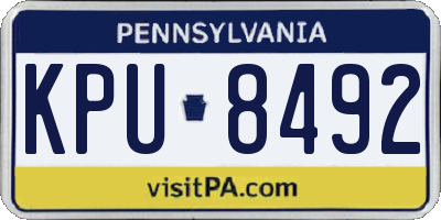 PA license plate KPU8492