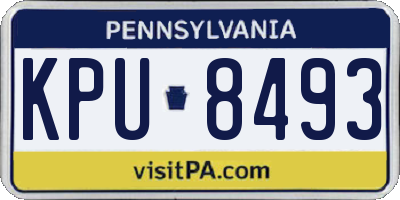 PA license plate KPU8493