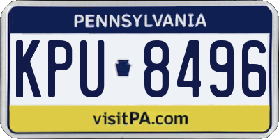 PA license plate KPU8496