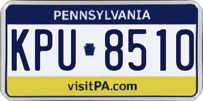 PA license plate KPU8510