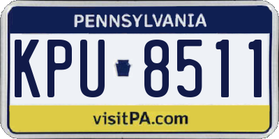 PA license plate KPU8511