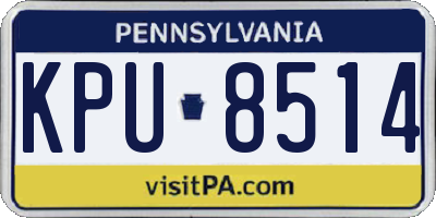 PA license plate KPU8514