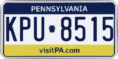 PA license plate KPU8515
