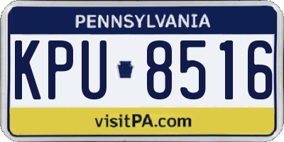PA license plate KPU8516