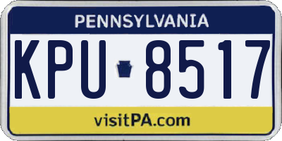 PA license plate KPU8517