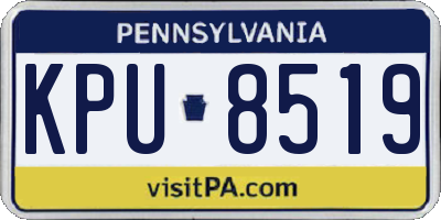 PA license plate KPU8519