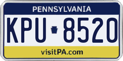 PA license plate KPU8520