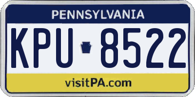 PA license plate KPU8522