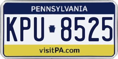 PA license plate KPU8525