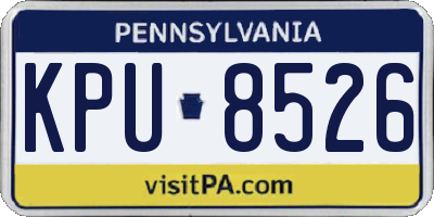 PA license plate KPU8526