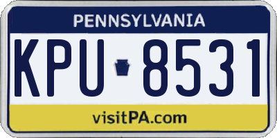 PA license plate KPU8531