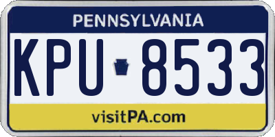 PA license plate KPU8533