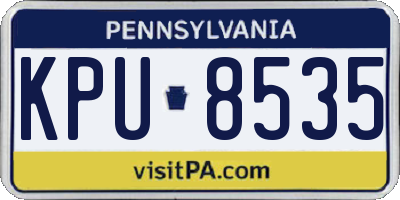 PA license plate KPU8535