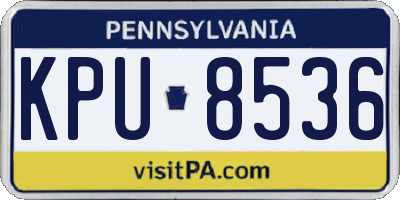 PA license plate KPU8536