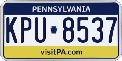 PA license plate KPU8537