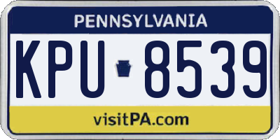PA license plate KPU8539