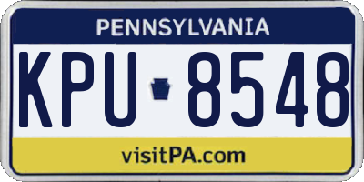 PA license plate KPU8548
