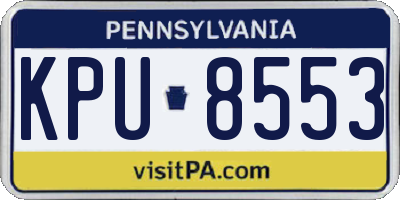 PA license plate KPU8553