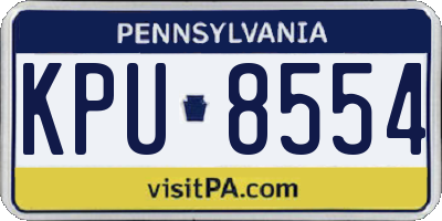 PA license plate KPU8554