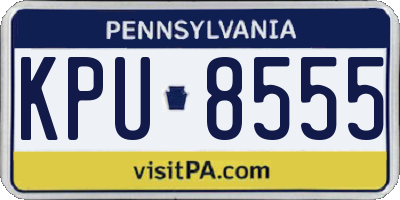 PA license plate KPU8555