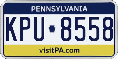 PA license plate KPU8558