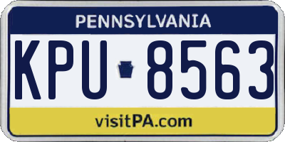 PA license plate KPU8563