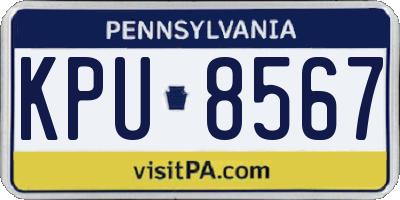 PA license plate KPU8567