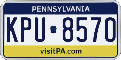 PA license plate KPU8570