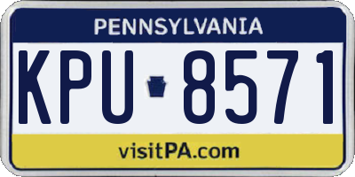 PA license plate KPU8571