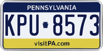PA license plate KPU8573
