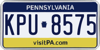 PA license plate KPU8575