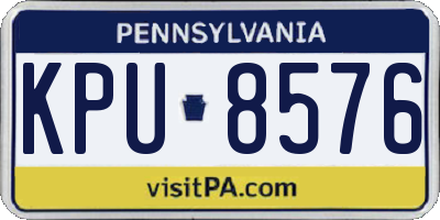 PA license plate KPU8576