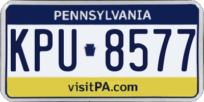 PA license plate KPU8577