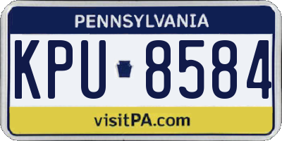 PA license plate KPU8584
