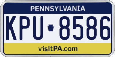 PA license plate KPU8586